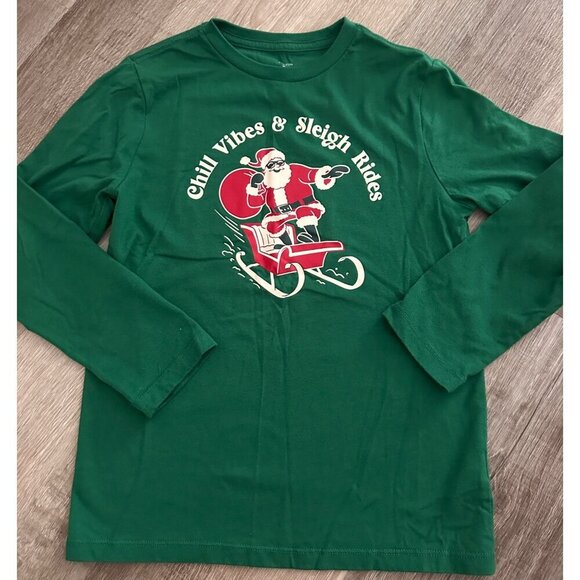 Holiday time Christmas Santa chill vibes and sleigh rides tshirt - Picture 1 of 2